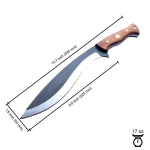 Handmade Gurkha Kukri Knife, Custom Engraved Machete Knife, Full Tang Blade, Root Walnut Handle and Carbon Steel, Everyday Carry Knife image 11