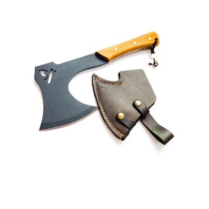 Hacha de calidad hecha a mano, de acero al carbono, personalizada para acampar, supervivencia y actividades al aire libre, herramienta duradera para caza y senderismo.