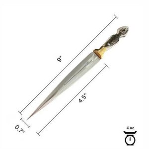 Personalized Stag Antler Handle Knife, Handmade Hunting Knife With Leather Sheath, Athame Knife Gifts For Boyfriend, Fairbairn Sykes Knife image 11