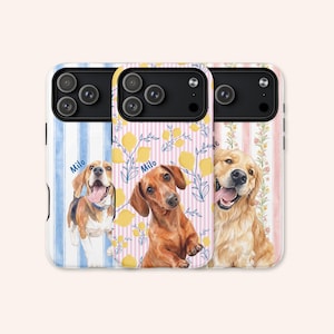 Capa personalizada para cachorro | Capa reforçada e resistente a impactos para iPhone 17, 16 e 15