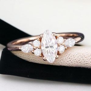 Milacolato Bague Pour Femmes En Argent Sterling 925 18K Or Blanc