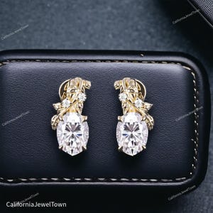 Minimalist Diamant Oval Ohrstecker Perfekte einfache Ohrringe Hochzeitsohrringe Zierliche Ohrringe Verlobungsohrring CZ Ohrstecker für Frauen