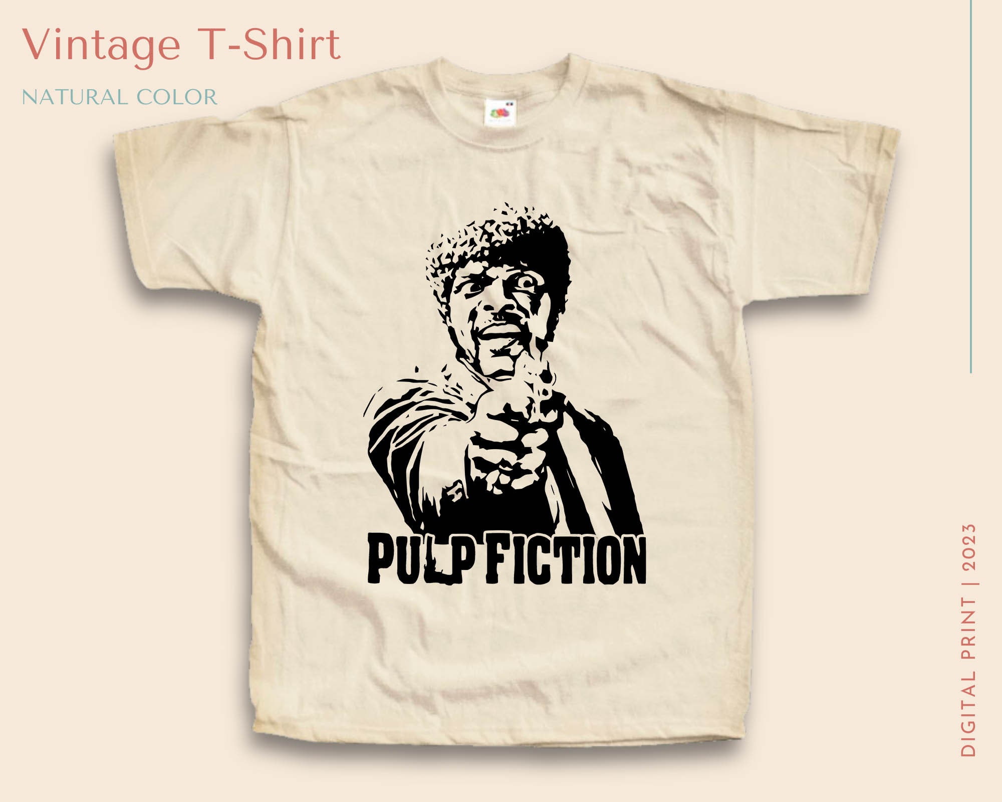 T-shirt Pulp Fiction Vintage 1994 - Taille XL, Noir, Occasion Très Bon état