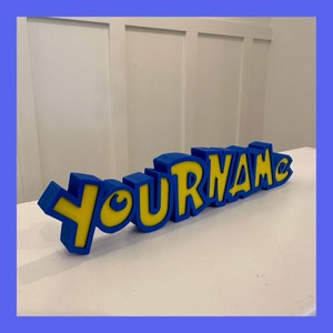 3D printed anime style name plate