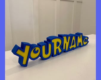 3D printed anime style name plate