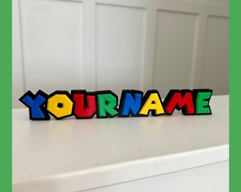 3D printed Gaming style custom name plate