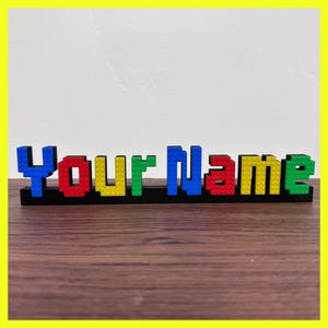 3D printed block style custom name plate