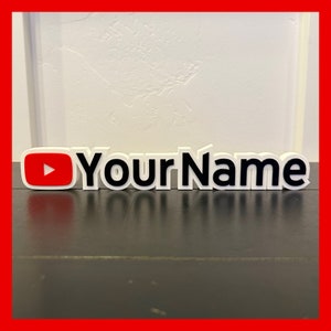 3D printed Streaming custom nameplate