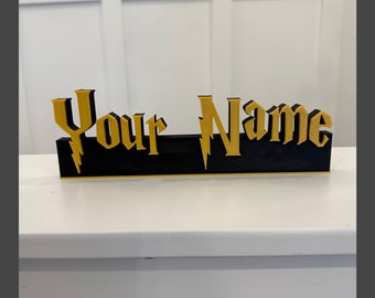 3D printed wizard style name plate
