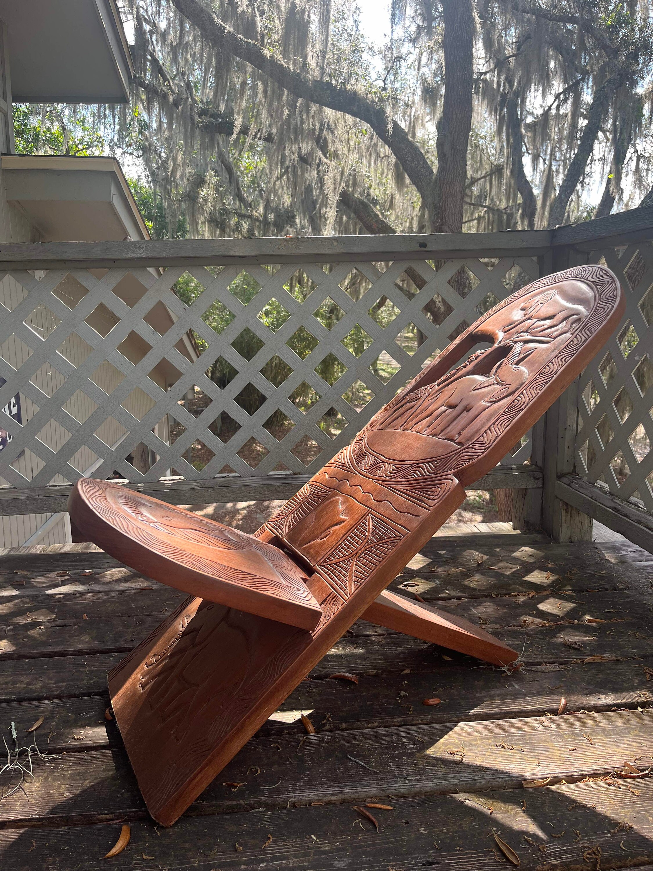 VINTAGE Tribal Hand Carved African Chair - Etsy