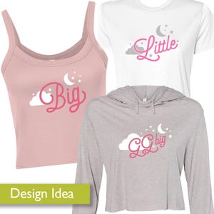 Clipart SVG Sogna in grande, piccolo, rivela la sorellanza / Big Little GBig GGBig