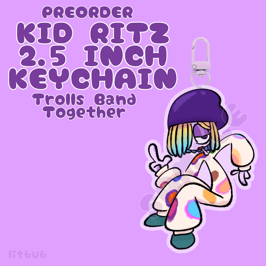 PRE-ORDER Kid Ritz Trolls Band Together Keychain 2.5 Inches - Etsy Canada