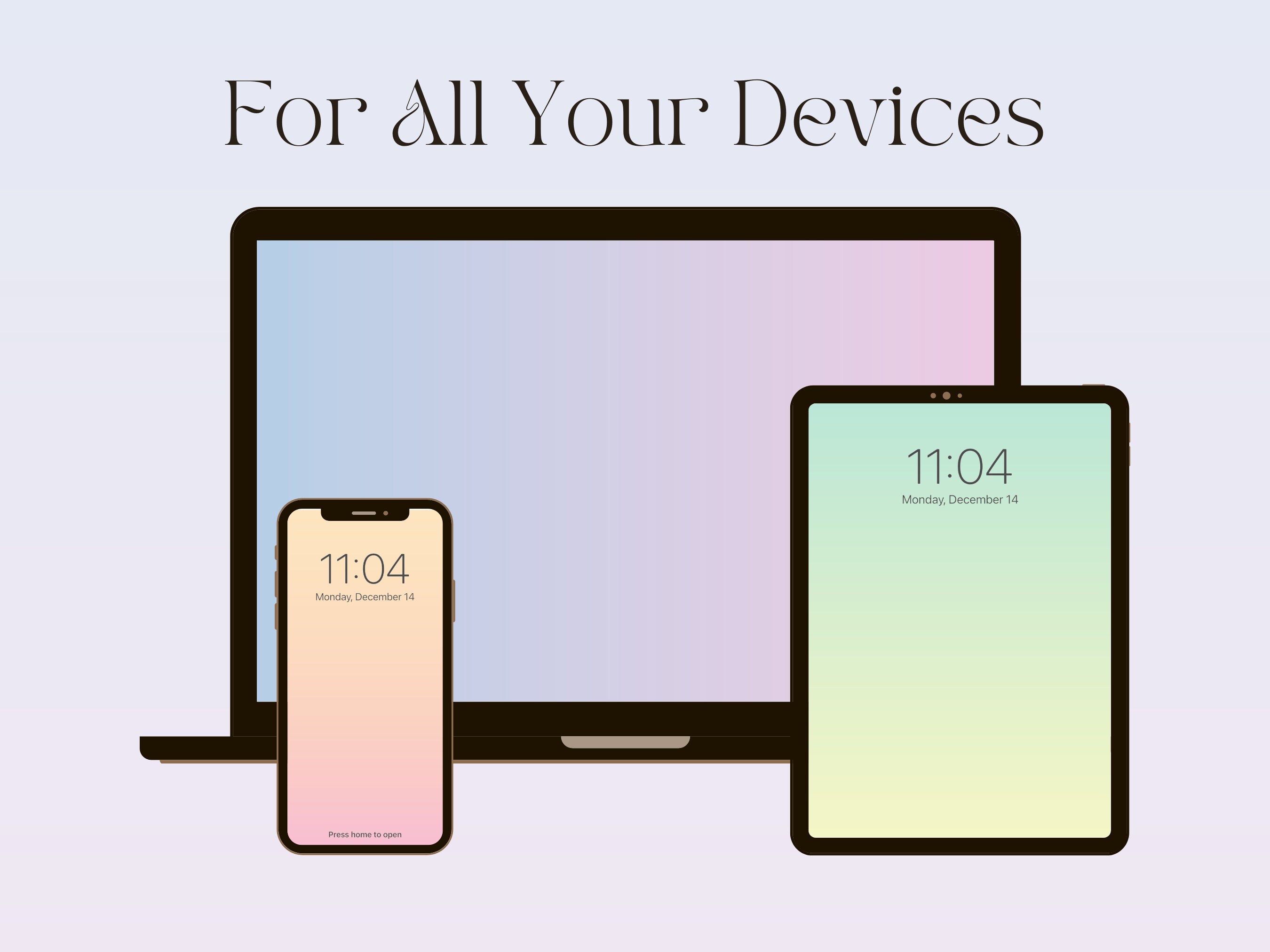 Device Aesthetic Pastel Wallpaper With Soft Gradients for Low Dopamine ...