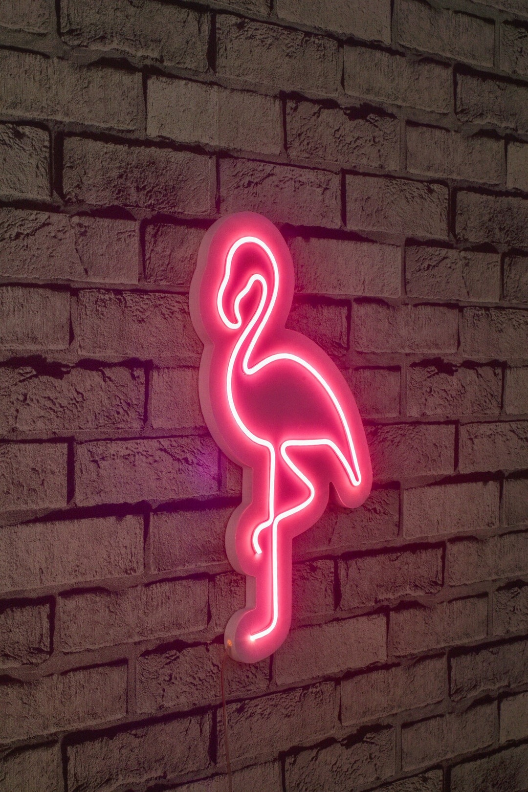 Flamingo Neon Wall Sign Neon Sign Wall Decor Handmade Neon Etsy
