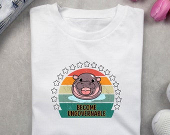 Moo Deng Baby Hippo Sweatshirt: Funny Animal Lover Gift