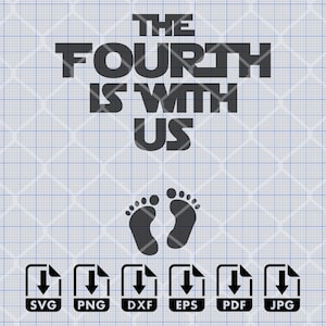 El cuarto está con nosotros con pies de bebé SVG, Png, Eps, Dxf, Pdf, Archivo de corte digital, Cricut Maker, Silhouette Cameo 4