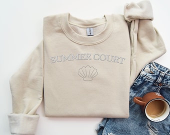 ACOTAR Summer Court geborduurd sweatshirt, Prythian Location Series, Adriata, BookTok, Bookish Gift, Court of Thorns and Roses, SJM