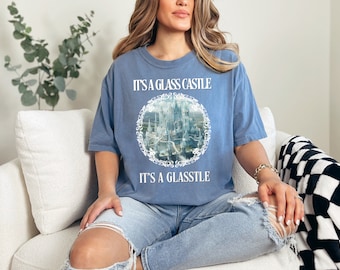 Camisa TOG Glass Castle, Es un Glasstle, Aelin Galathynius y Rowan Whitethorn, Corazón de Fuego, Trono de Cristal, Sarah J Maas Merch, Regalo librero