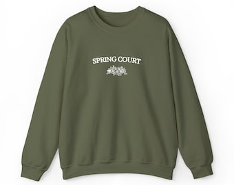 ACOTAR Spring Court Embroidered Sweatshirt, Prythian Location Series, Tamlin, BookTok, Bookish Gift, Court of Thorns and Roses, Sarah J Maas
