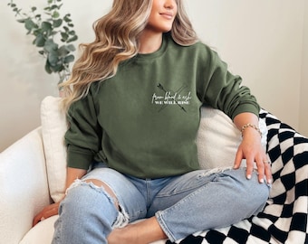 Sudadera y sudadera con capucha "De Sangre y Ceniza: Resurgiremos", Merchandising de Sangre y Ceniza, Sudadera FBAA, Cuello Redondo FBAA, Poppy Casteel, JLA