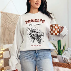Sudadera con jinete de dragón de la Escuela de Guerra Basgiath del Cuarto Ala, Violet Sorrengail, Xaden Riorson, Tairn Andarna Sgaeyl, regalo de libros, RY Merch