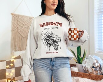 Sudadera con jinete de dragón de la Escuela de Guerra Basgiath del Cuarto Ala, Violet Sorrengail, Xaden Riorson, Tairn Andarna Sgaeyl, regalo de libros, RY Merch