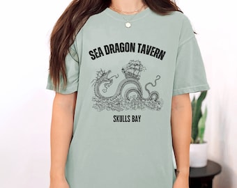 TOG Sea Dragon Tavern Camiseta, Skulls Bay, Fireheart, Trono de Cristal, Reina de Terrasen, Sarah J Maas Merch, Bookish Gift, Booktok