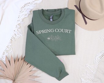 ACOTAR Spring Court geborduurd sweatshirt, Prythian Location Series, Tamlin, BookTok, Bookish Gift, Court of Thorns and Roses, Sarah J Maas