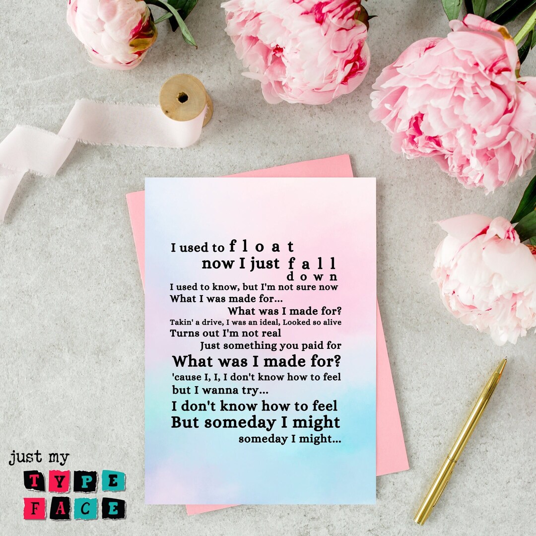 Digital Download What Was I Made for Billie Eilish Lyrics Barbie Movie