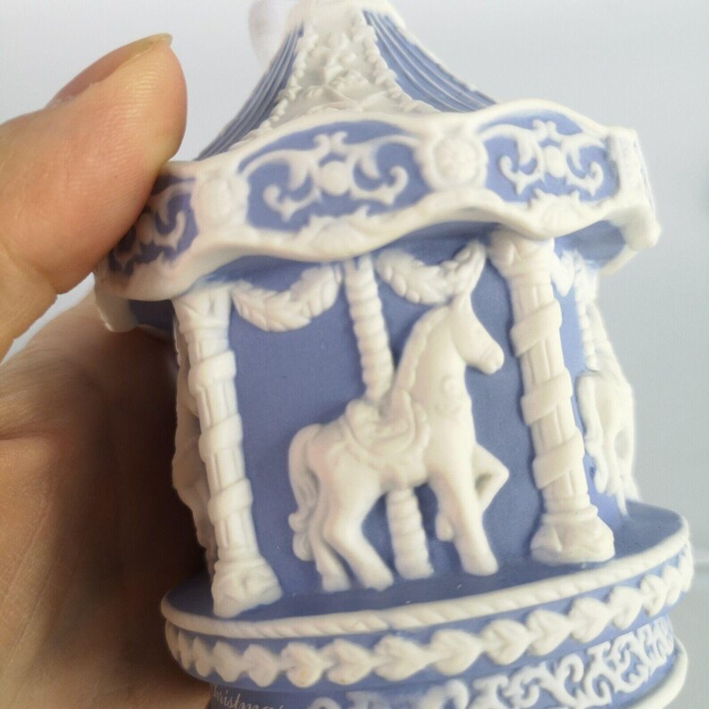 2010 Wedgwood Baby's First CHRISTMAS CAROUSEL ORNAMENT With Ribbon