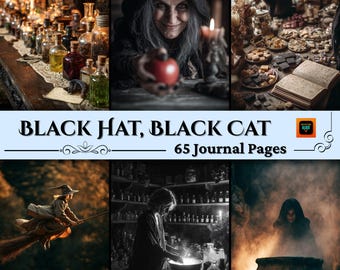 Creepy Witch Photo Art, Witchy Junk Journal Photographs, Halloween Scrapbook Ephemera, Wiccan Collage Sheets, Printable Grimoire BOS