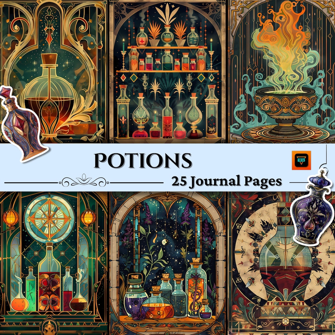 Potions Witch Junk Journal Kit, Digital Download, Witchy Ephemera ...