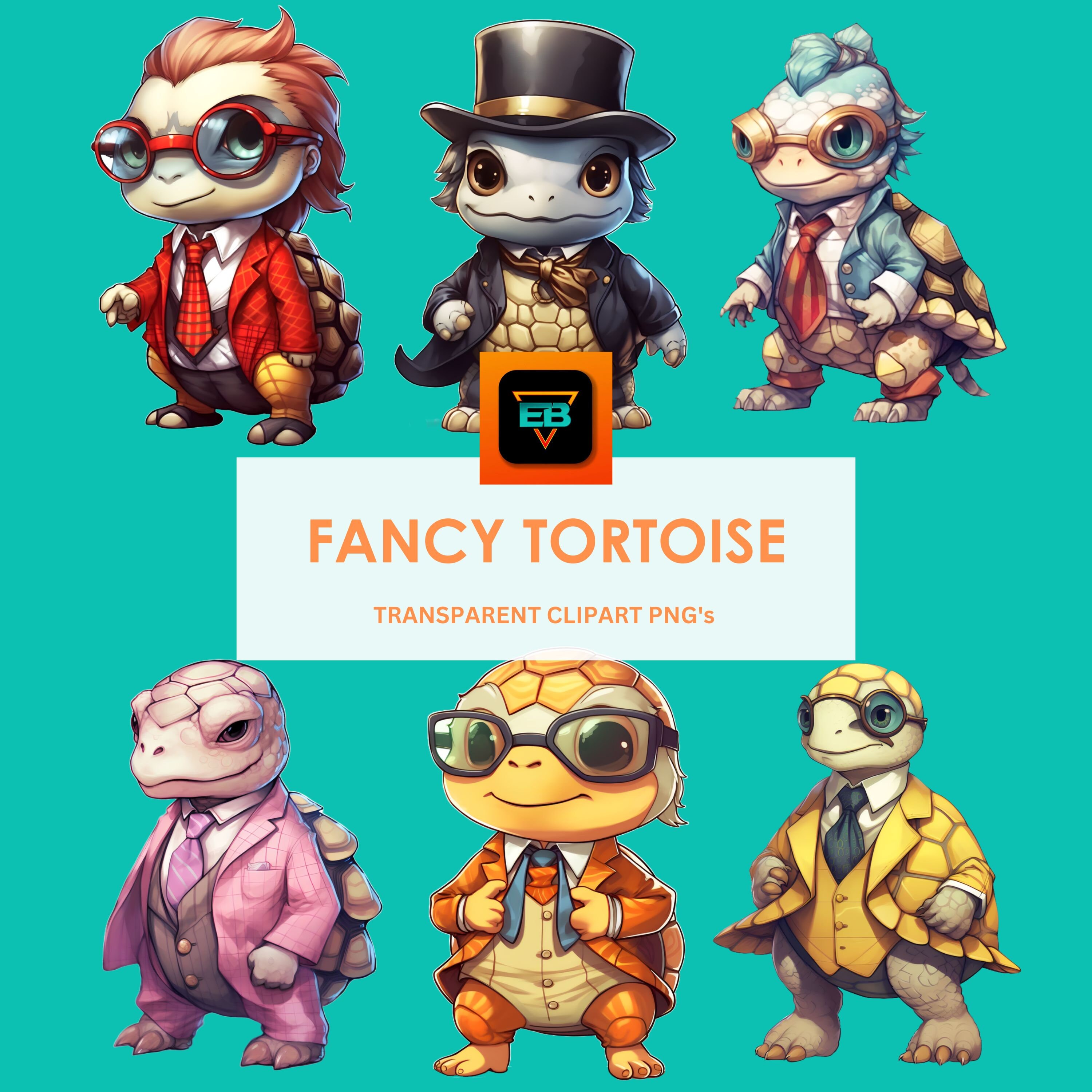 Fancy Tortoise Cute Clipart Tortoise Art Tortoise Png Etsy