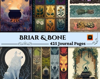 Pagan Junk Journal Pages, Witchy Scrapbook Paper, Celestial Collage Sheets, BOS Grimoire, Witchcraft Printable Backgrounds, Digital Journals