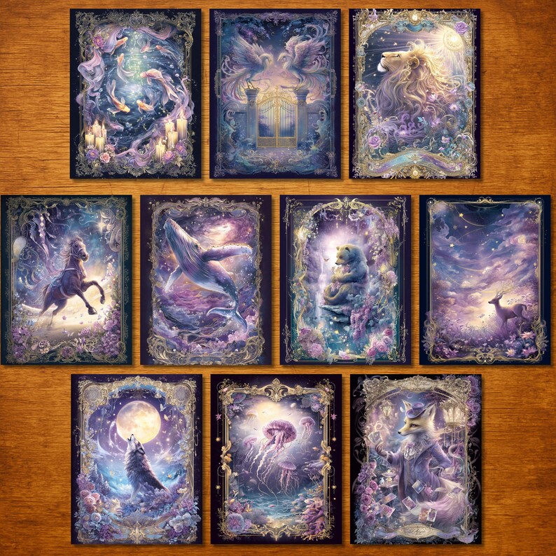 Gilded Beasts Journal Kit, Mythical Creatures Printable Pages, Fantasy ...