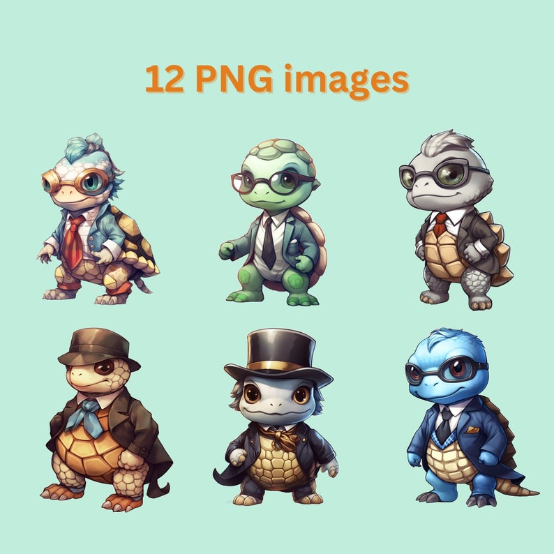 Fancy Tortoise Cute Clipart Tortoise Art Tortoise Png Etsy