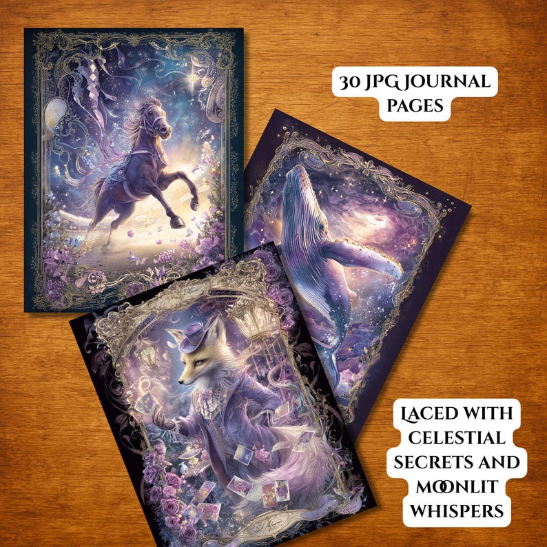 Gilded Beasts Journal Kit, Mythical Creatures Printable Pages, Fantasy ...