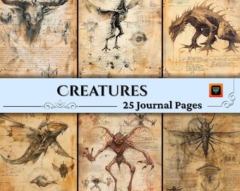 Witchcraft Junk Journal Spell Pages, Digital Scrapbook Paper Kit, Creature Witch Printable, Gothic BOS Collage Sheet, Vintage Wicca Ephemera