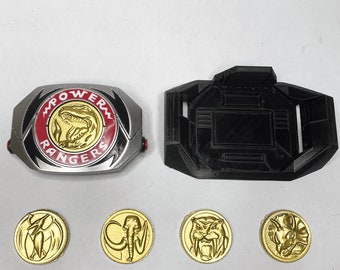 Replica dei Power Rangers 91/93 Morpher argento e Dino Buckler