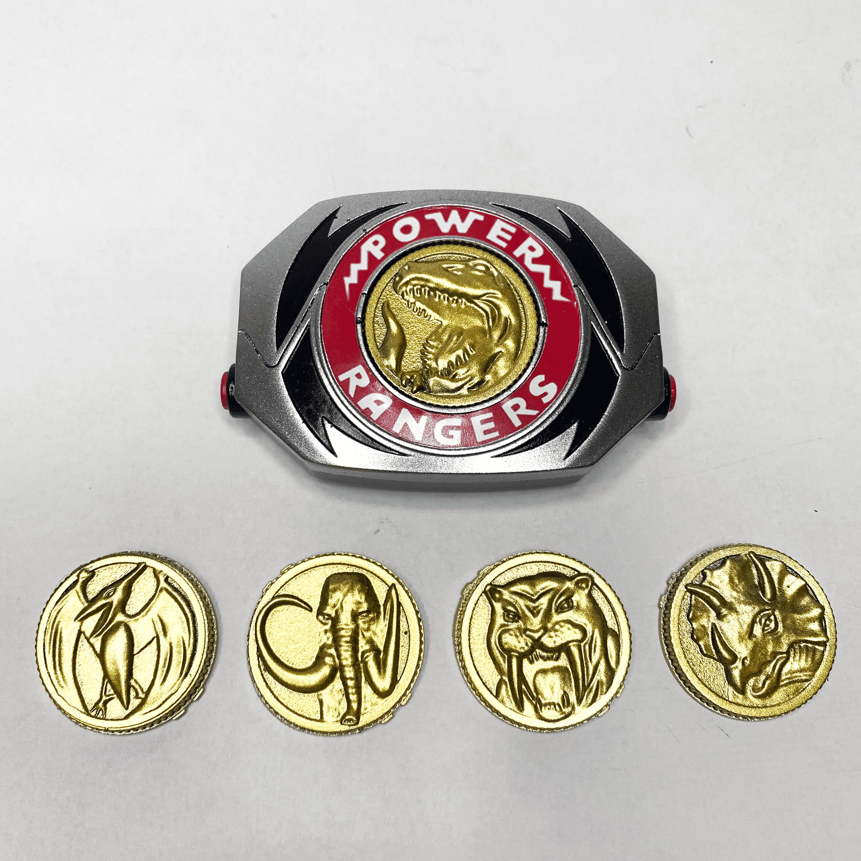 Zyuranger Power Rangers Replica 91/93 Silver Morpher & Dino