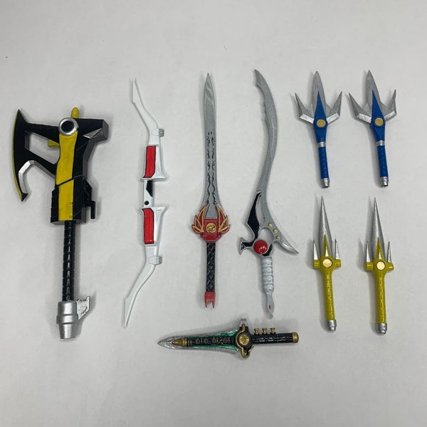 Power Rangers 8 inch figures weapons