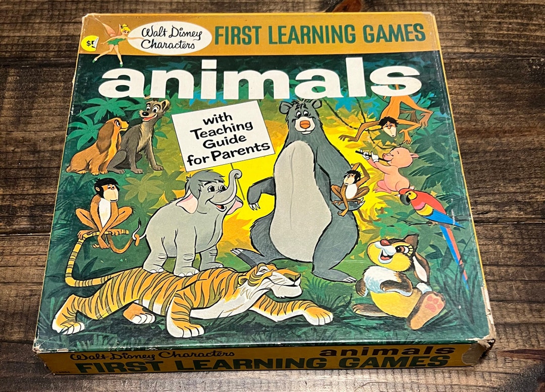 Walt Disney First Learning Games, Animals Learning Games, Vintage ...