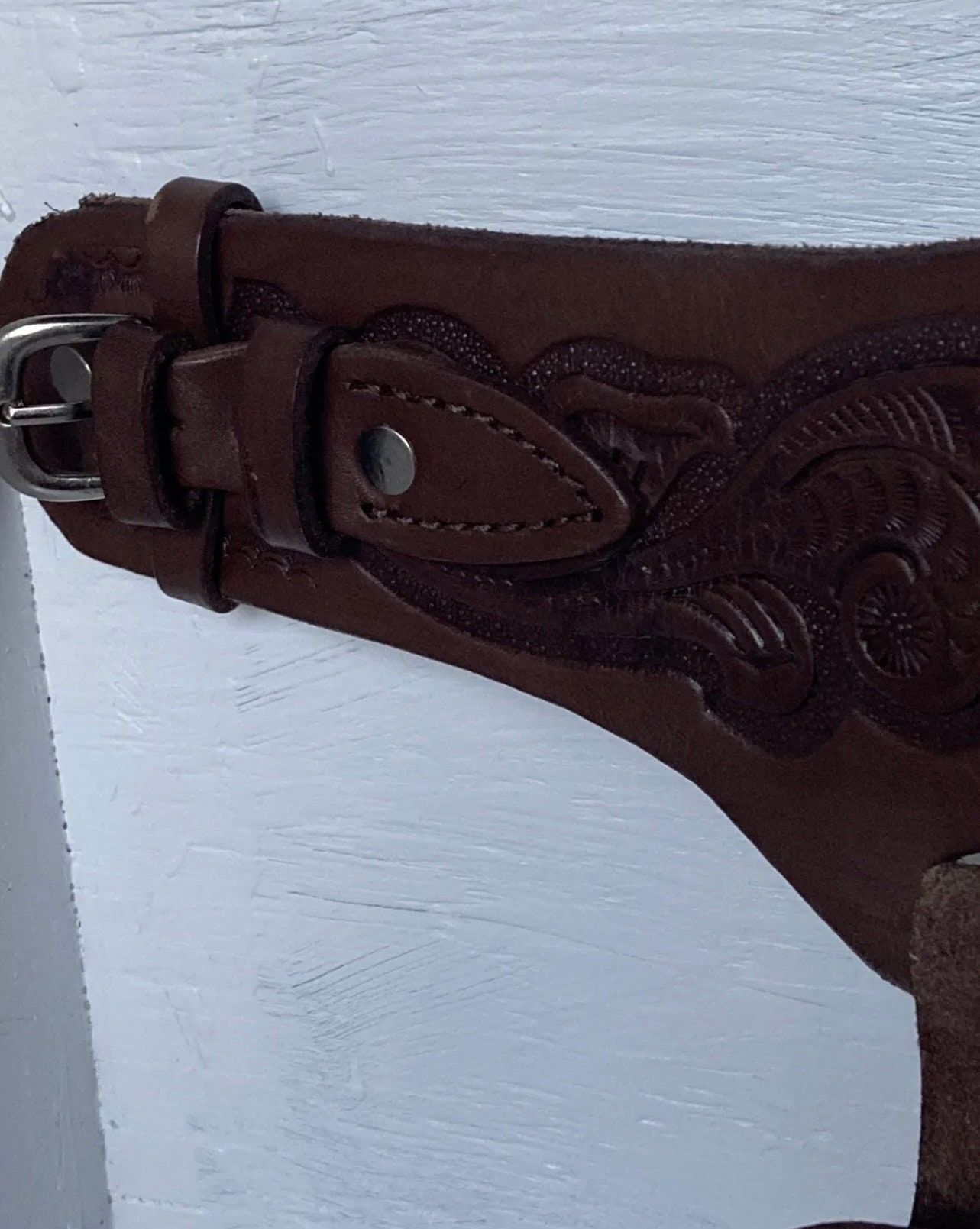 Western Leather Toy Cap Gun Holster Belt Cowboy Gun Holster Etsy