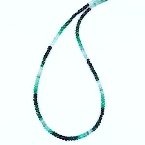 Natural Shaded Emerald Rondelle Beads, 3.5-4.5 MM Emerald Beads, Emerald faceted Beads, Emerald Rondelle Beads, Zambian Emerald Faceted Bead