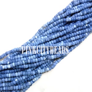 Opal Loose Rondelle Shape Beads/ Beads For Jewelry/ Blue Opal Smooth Gemstone Beads/ 5-6mm/ 13 inch Strand