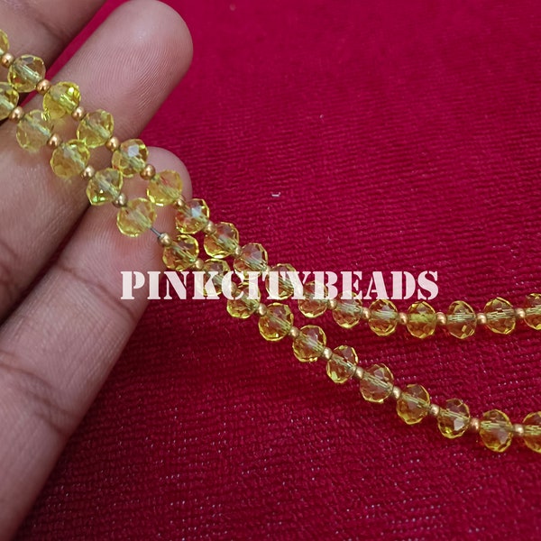 Peridot Faceted Ball Gemstone Beads/ Jewelry Making/ Green Peridot Hydro Round shape Beads/ 6mm/ 8 Inch Strand