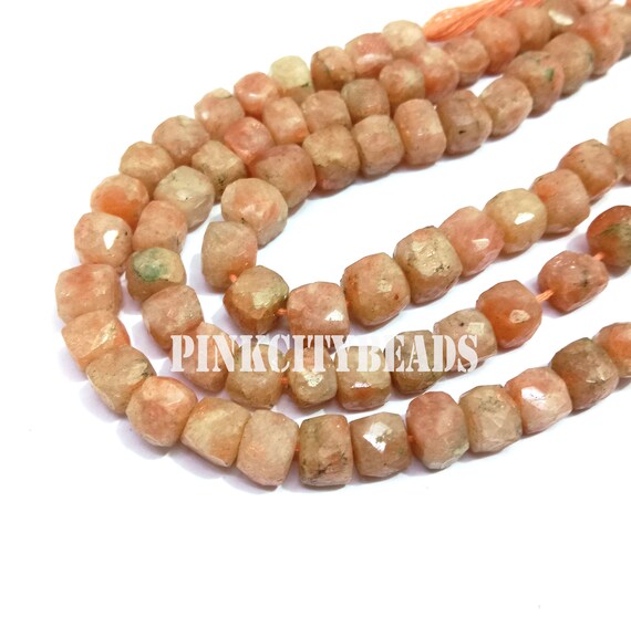 thumbnail image 2 of 100% Natural Shattuckite Gemstone Beads - Box Shape, Faceted, 3x3mm, 13 Inch Strand (AAA Quality) 2 of 4