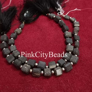 Sunstone Indian Cut Handmade Gemstone Beads/.AAA Quality/ Natural Black Sunstone Faceted Nugget Shape Beads/ 6-9mm/