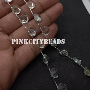 Rear Amethyst Cushion Fancy Shape Beads/ Jewelry Craft/ Green Amethyst Faceted Gemstone Beads/ 7mm/ 8 Inch Strand