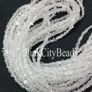 White Diamond Cut Fancy Shape Beads/ Beads For Jewelry/ Natural Herkimer Diamond Faceted Gemstone Beads/ 8 Inch Strand
